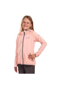 Bluza z kapturem Kilpi Memphis-JG dla dziewczynki, różowa, 152. Typ kołnierza: kaptur. Kolor: różowy. Materiał: polar. Sport: turystyka piesza #1