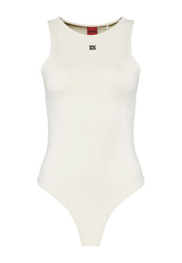 Hugo - HUGO Body Dasiel 50545196 Écru Slim Fit. Kolor: kremowy. Materiał: syntetyk