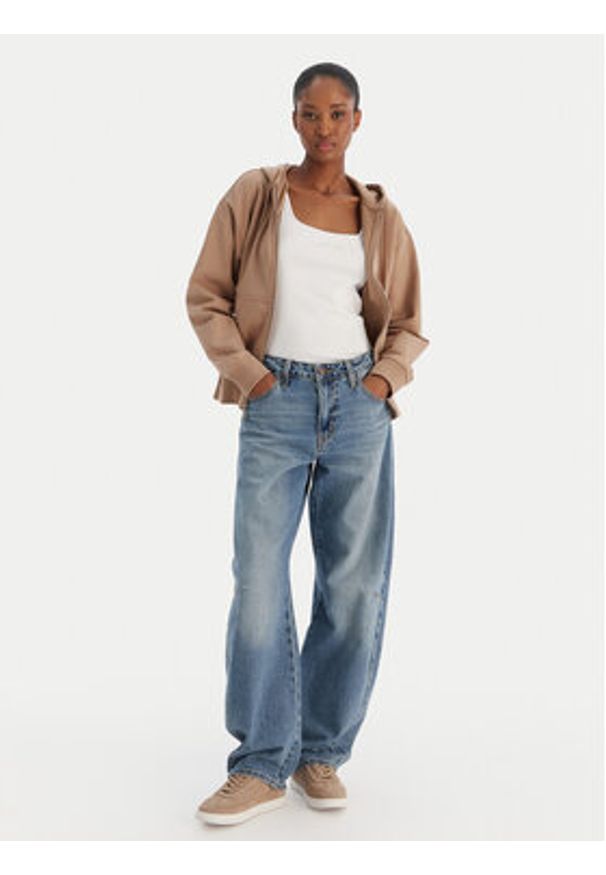 Calvin Klein Jeans Bluza Archive Logo French Terry LV047B237G Brązowy Regular Fit. Kolor: brązowy. Materiał: bawełna