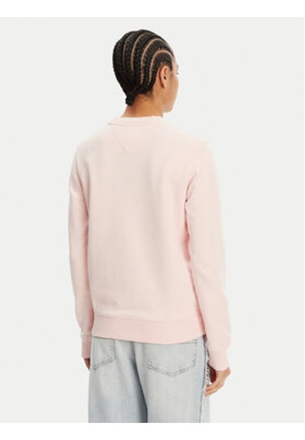 Tommy Jeans Bluza Tonal Crest DW0DW20637 Różowy Regular Fit. Kolor: różowy. Materiał: bawełna
