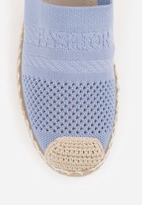 Born2be - Niebieskie Espadryle na Płaskiej Podeszwie z Plecionki Chorisa. Okazja: do pracy, na co dzień. Kolor: niebieski. Materiał: jeans, len. Obcas: na płaskiej podeszwie. Styl: casual #5
