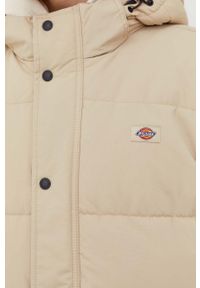 Dickies kurtka męska kolor beżowy zimowa. Kolor: beżowy. Materiał: syntetyk, materiał. Wzór: aplikacja. Sezon: zima #5