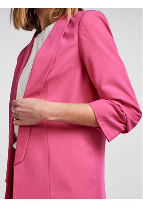 Pieces Marynarka Boss 17090996 Różowy Regular Fit. Kolor: różowy. Materiał: syntetyk