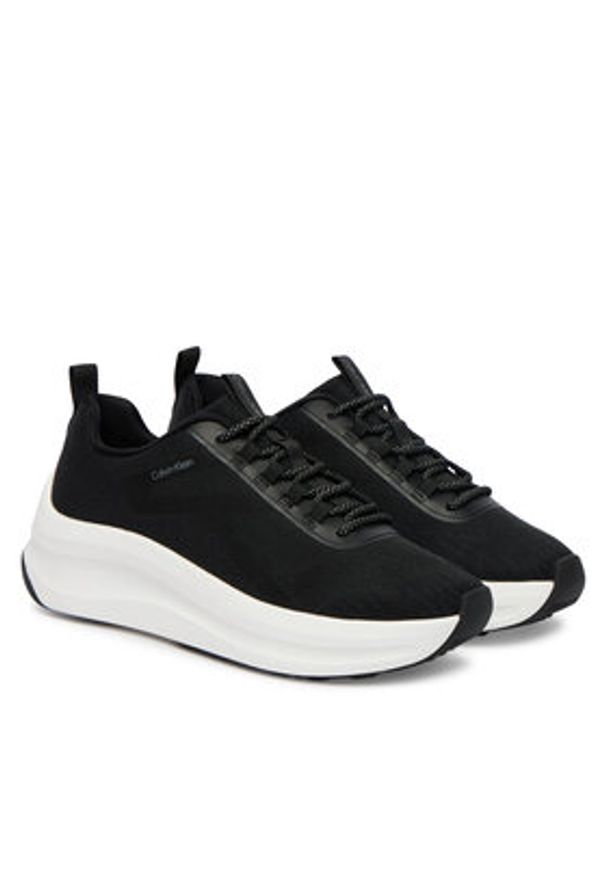 Calvin Klein Sneakersy Chunky Run Ckstripe Lup Sp Kn HW0HW03006 Czarny. Kolor: czarny. Materiał: materiał. Sport: bieganie