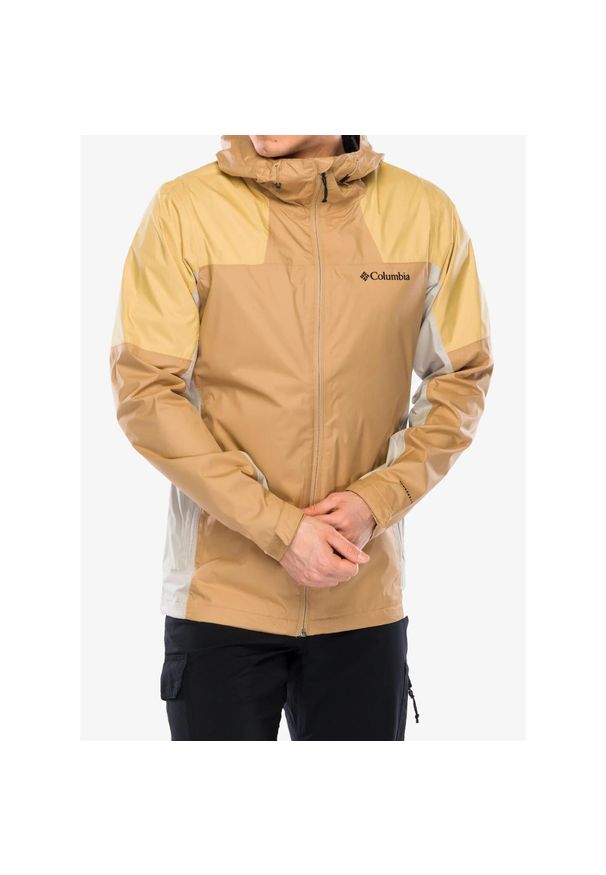 columbia - Kurtka przeciwdeszczowa męska Columbia Inner Limits III Jacket. Kolor: beżowy. Sport: turystyka piesza