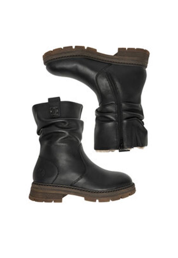 Rieker Botki CEO-Z9855-00 Czarny. Kolor: czarny. Materiał: skóra, syntetyk