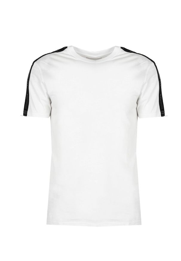 Les Hommes T-shirt | LF224100-0700-1009 | Round Neck | Mężczyzna | Biały. Okazja: na co dzień. Kolor: biały. Materiał: bawełna. Wzór: aplikacja. Styl: casual
