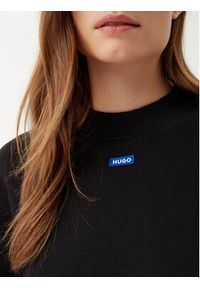 Hugo - HUGO Bluza Delessa 50534344 Czarny Regular Fit. Kolor: czarny. Materiał: bawełna #3