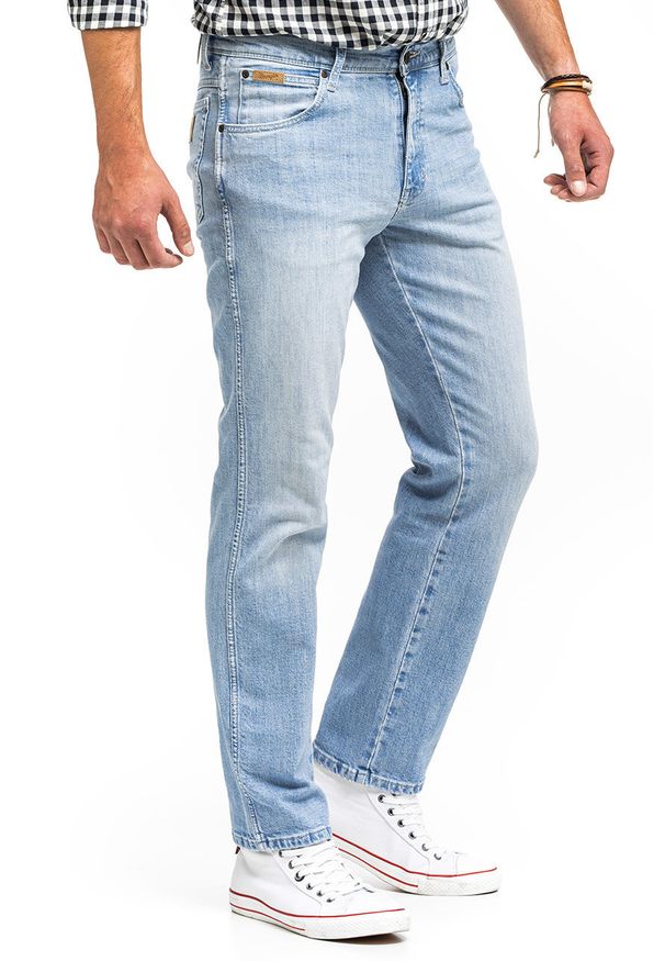 Wrangler - WRANGLER TEXAS MĘSKIE SPODNIE JEANSOWE JEANSY LOVESICK W121Y728Q 112320119. Okazja: na co dzień. Sezon: lato. Styl: elegancki, casual, klasyczny