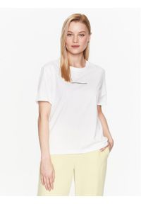 Moss Copenhagen T-Shirt Terina 17595 Biały Regular Fit. Kolor: biały. Materiał: bawełna