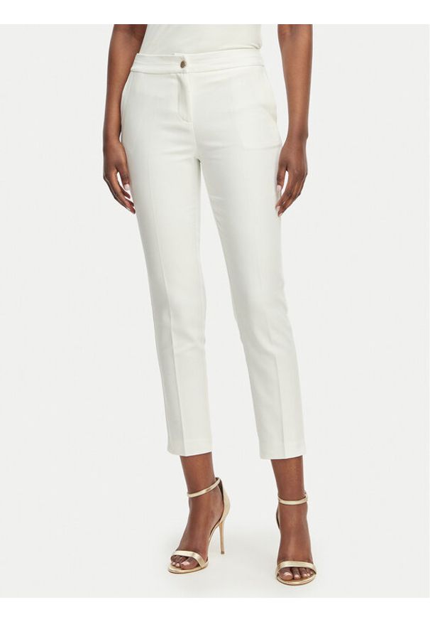 Morgan Spodnie materiałowe 222-PLIME.F Biały Regular Fit. Kolor: biały. Materiał: syntetyk