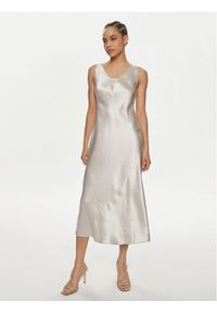 Max Mara Leisure Sukienka koktajlowa Talete 2416221078 Srebrny Regular Fit. Kolor: srebrny. Materiał: wiskoza. Styl: wizytowy #1
