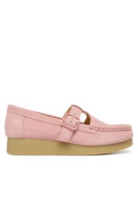 Clarks Półbuty WallabeeEVOBar 26184614 Różowy. Kolor: różowy. Materiał: zamsz, skóra