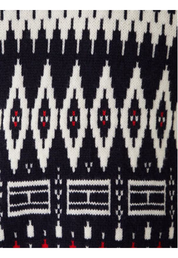 TOMMY HILFIGER - Tommy Hilfiger Sweter Fairisle MW0MW40844 Granatowy Regular Fit. Kolor: niebieski. Materiał: wełna