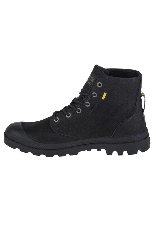 Buty sportowe Sneakersy unisex, Palladium Pampa Hi Supply Lth. Kolor: czarny. Materiał: materiał, syntetyk. Sport: turystyka piesza