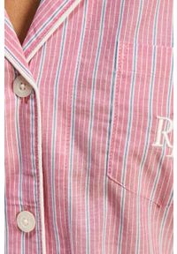 Lauren Ralph Lauren - Piżama. Kolor: różowy. Materiał: tkanina, bawełna, wiskoza #3