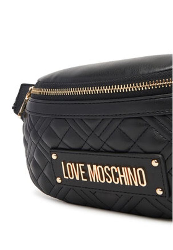 Love Moschino - LOVE MOSCHINO Saszetka nerka JC4003PP1NLA0000 Czarny. Kolor: czarny. Materiał: skóra