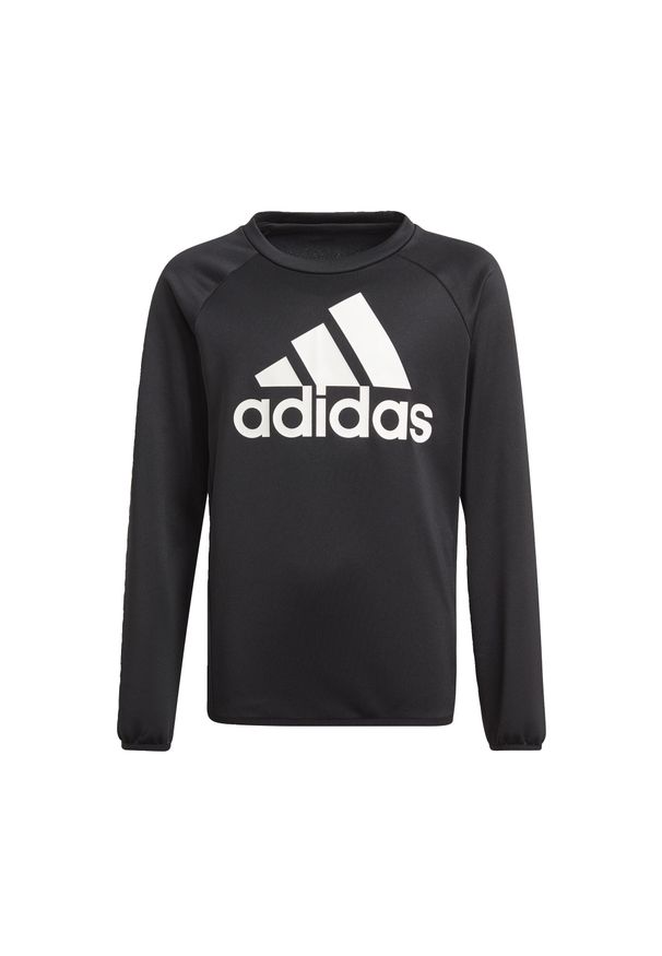 Adidas - Bluza dziecięca adidas Designed To Move Big Logo. Kolor: czarny, biały, wielokolorowy. Materiał: tkanina. Sport: fitness