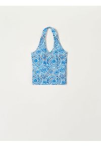 Sinsay - Top - wielobarwny. Materiał: skóra, materiał #1