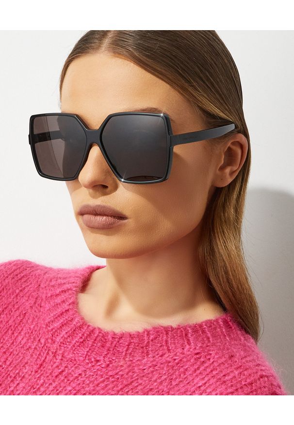 SAINT LAURENT - Czarne okulary przeciwsłoneczne Betty. Kolor: czarny