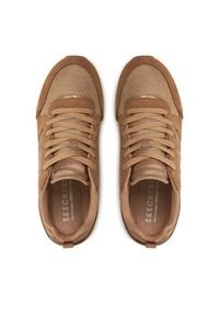 skechers - Skechers Sneakersy 111/TAN Brązowy. Kolor: brązowy. Materiał: zamsz, skóra #3