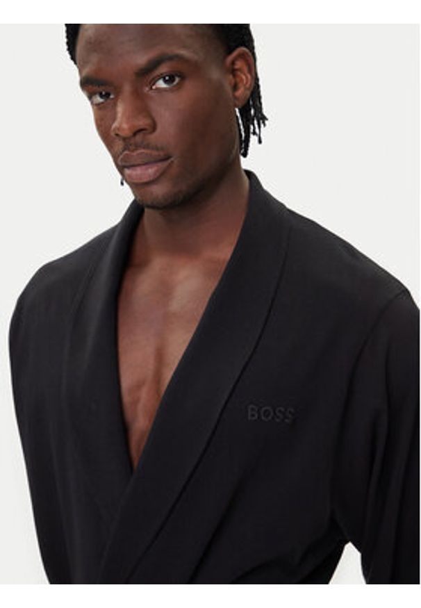 BOSS Szlafrok 50545943 Czarny. Kolor: czarny. Materiał: bawełna