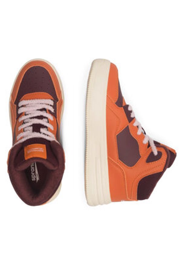 Sprandi Sneakersy BEAT MID WP40-22755CS Pomarańczowy. Kolor: pomarańczowy. Materiał: materiał