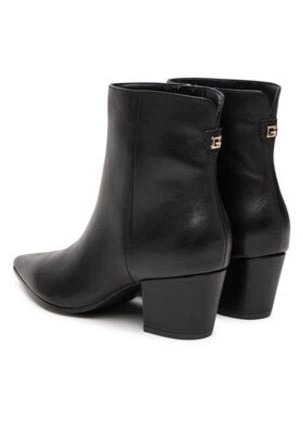 Guess Botki FLFHAL LEA10 Czarny. Kolor: czarny. Materiał: skóra