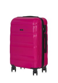 Ochnik - Komplet walizek na kółkach 19'/24'/28'. Kolor: różowy. Materiał: materiał, poliester, guma, kauczuk #9