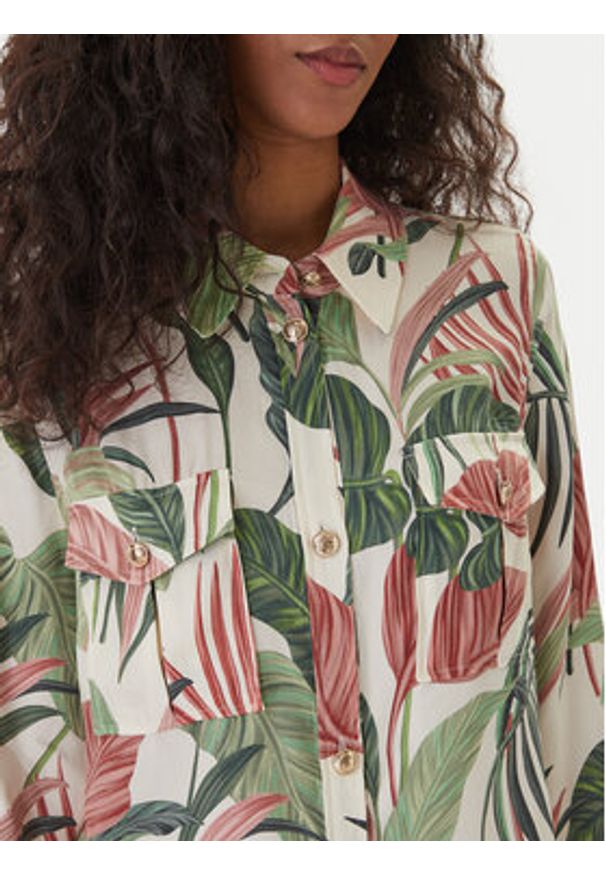 Guess Koszula W6GH22 W1789 Kolorowy Regular Fit. Materiał: lyocell. Wzór: kolorowy