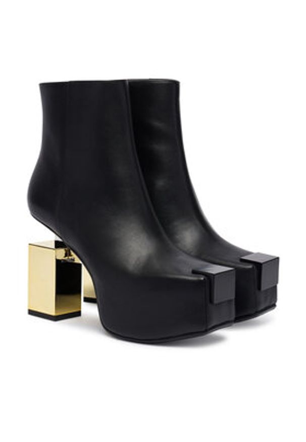 United Nude Botki Cubist Bootie 109430116 Czarny. Kolor: czarny. Materiał: skóra