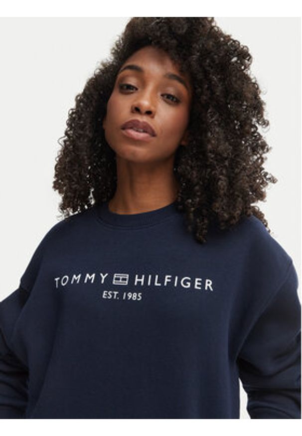 TOMMY HILFIGER - Tommy Hilfiger Bluza WW0WW47831 Granatowy Regular Fit. Kolor: niebieski. Materiał: bawełna