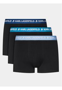 Karl Lagerfeld - KARL LAGERFELD Komplet 3 par bokserek 240M2108 Niebieski. Kolor: niebieski. Materiał: bawełna #1