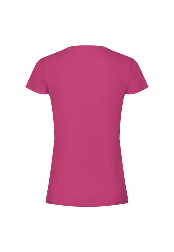 FRUIT OF THE LOOM - Oryginalna Koszulka Damska. Kolor: różowy. Sport: turystyka piesza