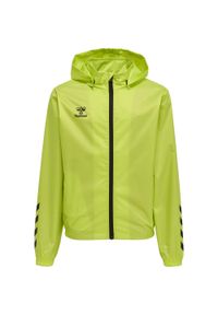 Kurtka do piłki nożnej dla dzieci Hummel Core XK Kids Spray Jacket. Kolor: żółty, wielokolorowy, zielony. Sport: piłka nożna #1