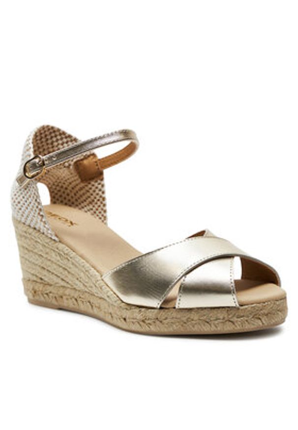 Geox Espadryle D Gelsa Low D45NGA 000CF C2012 Złoty. Kolor: złoty. Materiał: materiał