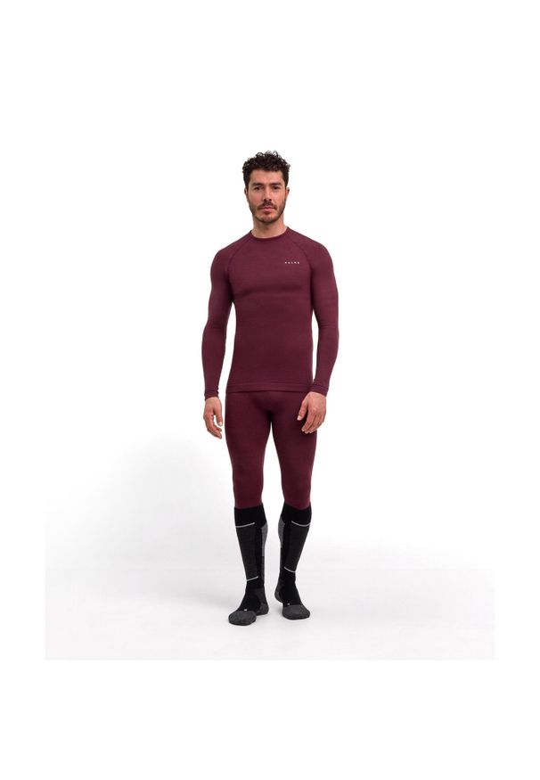 Koszulka z długim rękawem Falke Wool-Tech. Kolor: czerwony. Długość rękawa: długi rękaw. Długość: długie