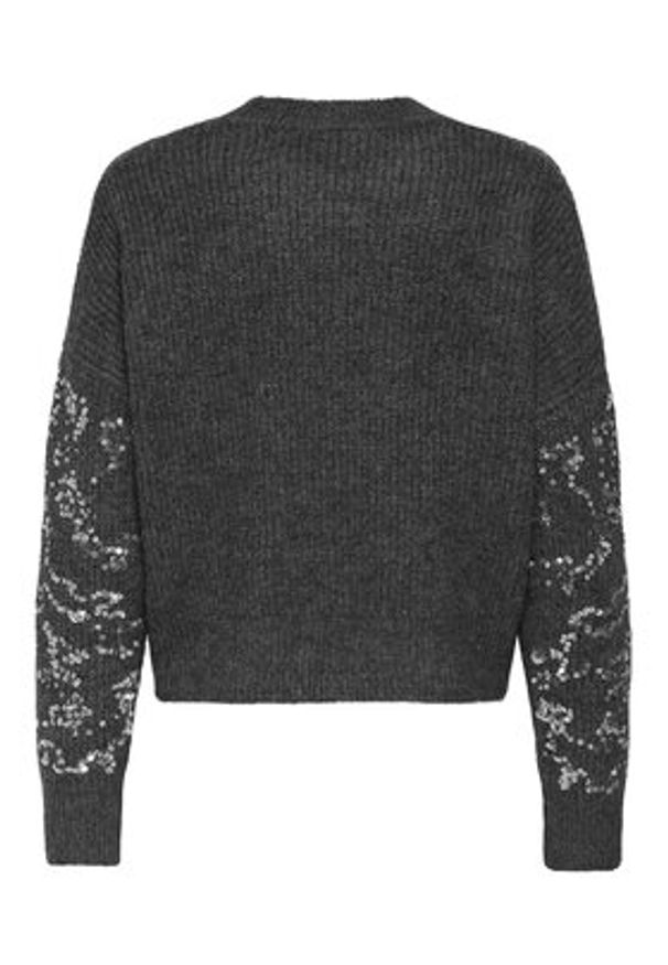 only - ONLY Sweter Alta 15353230 Szary Regular Fit. Kolor: szary. Materiał: syntetyk
