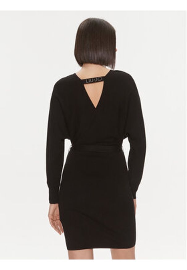 Liu Jo Sukienka dzianinowa 5F3031 MS49I Czarny Slim Fit. Kolor: czarny. Materiał: wiskoza