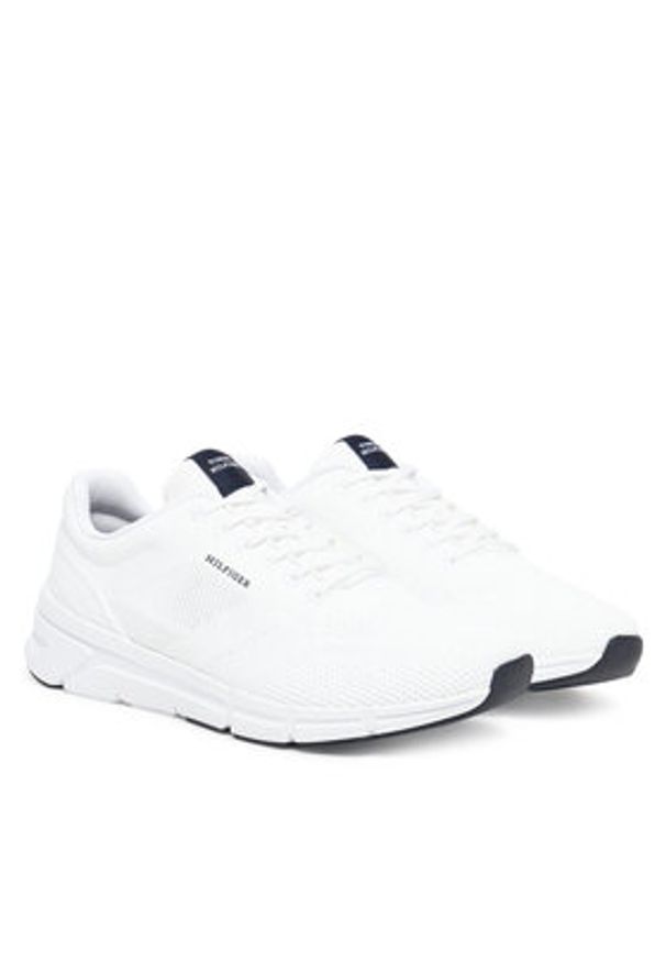 TOMMY HILFIGER - Tommy Hilfiger Sneakersy Modern Comfort Run Knit FM0FM05524 Biały. Kolor: biały. Materiał: materiał. Sport: bieganie