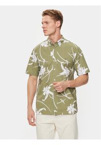 TOMMY HILFIGER - Tommy Hilfiger Koszula Tropical MW0MW34587 Zielony Regular Fit. Kolor: zielony. Materiał: bawełna #1