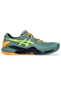 Buty do tenisa męskie Asics Gel-resolution 9 Padel Celadon. Zapięcie: sznurówki. Kolor: wielokolorowy. Materiał: syntetyk, tkanina, materiał. Szerokość cholewki: normalna. Sport: tenis