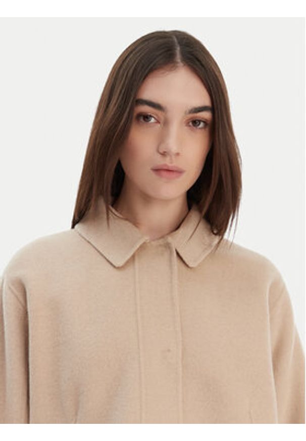 BOSS Kurtka przejściowa Cafeta 50543170 Beżowy Regular Fit. Kolor: beżowy. Materiał: wełna