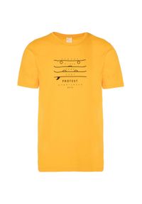 Protest - Koszulka męska Potest Harwell t-shirt. Kolor: żółty