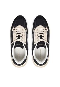 TOMMY HILFIGER - Tommy Hilfiger Sneakersy Th Sporty Chic Runner FW0FW09187 Czarny. Kolor: czarny. Materiał: zamsz, skóra #4