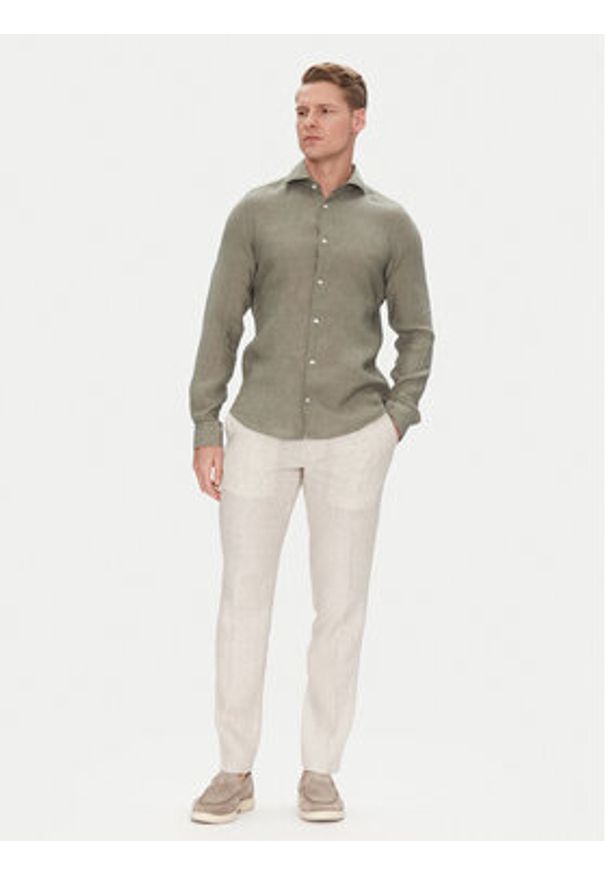 JOOP! Koszula 17 JSH-146Pai-W 30046075 Zielony Slim Fit. Kolor: zielony. Materiał: len