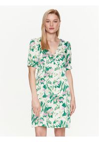 NAF NAF Sukienka Kpreppy XENR80 Zielony Regular Fit. Kolor: zielony. Materiał: syntetyk