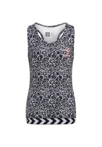 Dziewczęcy tank top Hummel Nanna. Kolor: wielokolorowy, biały, czarny. Materiał: jersey, materiał. Wzór: nadruk. Sport: koszykówka #1