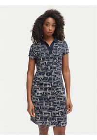 TOMMY HILFIGER - Tommy Hilfiger Sukienka codzienna 1985 Pique WW0WW49719 Granatowy Regular Fit. Okazja: na co dzień. Kolor: niebieski. Materiał: bawełna. Typ sukienki: proste. Styl: casual #1