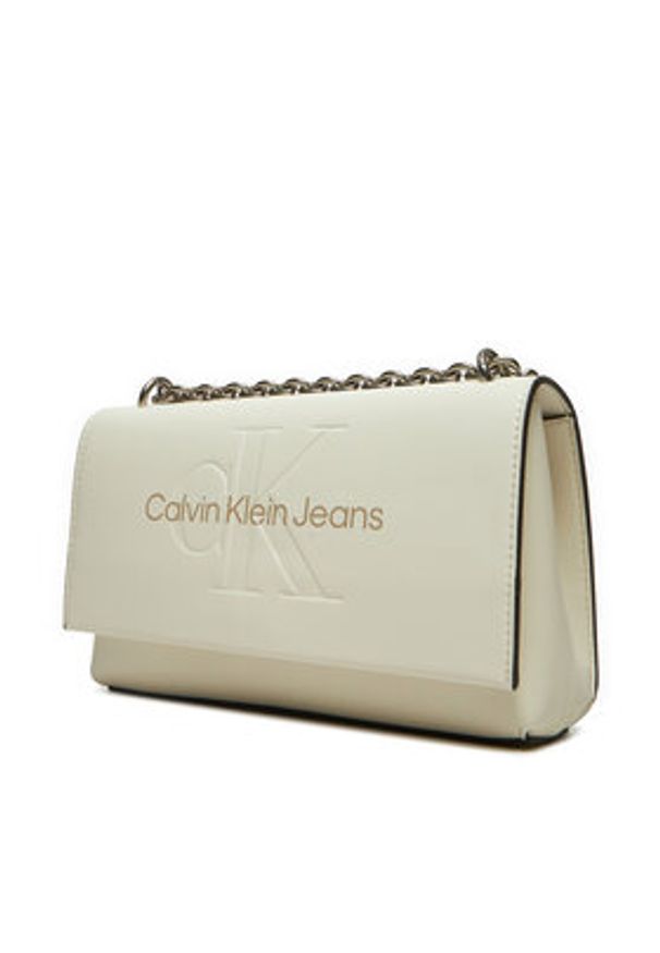 Calvin Klein Jeans Torebka K60K612221 Écru. Materiał: skórzane